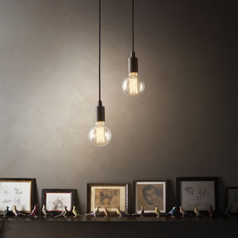 EDISON SP1 závěsné svítidlo 1x E27 LED 8W 1020lm 3000K 12,5cm IP20, černé 2