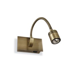 DYNAMO AP1 nástěnné bodové LED svítidlo 1x 3W 200lm 4000K 11,5cm IP20, starožitná mosaz