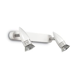Alfa AP2 nástěnné bodové svítidlo 2xGU10 5W 480lm 3000K IP20, bílé