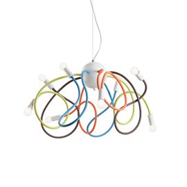 MULTIFLEX SP8 závěsné svítidlo 8x E14 40W bez zdroje 60cm IP20, barevné