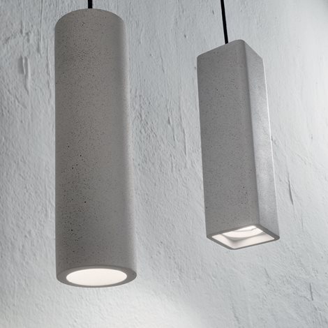 OAK SP1 závěsné svítidlo 1x GU10 35W bez zdroje 7cm hranaté IP20, betonové 2