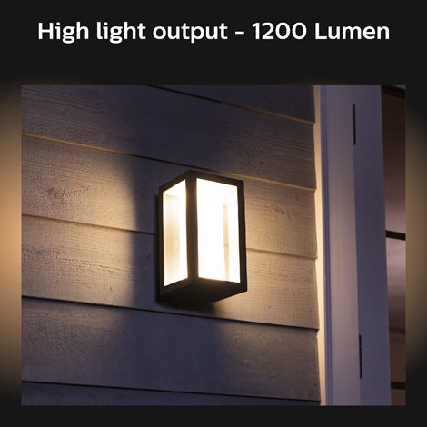 17429/30/P7 Hue WACA Impress venkovní náastěnné LED svítidlo 2x8W 1180lm 2200-6500K RGB IP44 černá 23