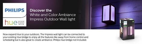 17429/30/P7 Hue WACA Impress venkovní náastěnné LED svítidlo 2x8W 1180lm 2200-6500K RGB IP44 černá 31