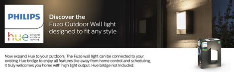17446/30/P7 Hue White Fuzo venkovní nástěnné LED svítidlo 15W 1150 lm 2700K IP44, černé 22