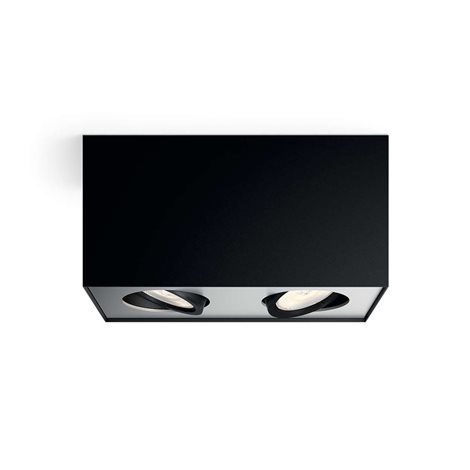 50492/30/P0 Stropní bodové LED svítidlo Box 2x4,5W 1000lm 2200-2700K WarmGlow, černé 1