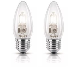 Halogenová žárovka Philips EcoClassic E27 42W B35 2800K set 2ks