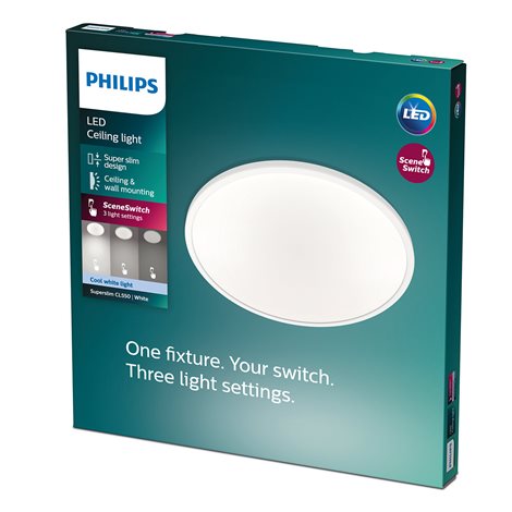Clear přisazené LED svítidlo 1x18W 1700lm 4000K krokové stmívání IP20 30cm, bílé 5