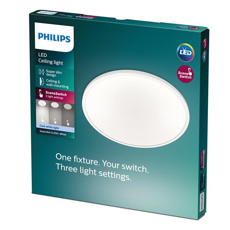 Clear přisazené LED svítidlo 1x15W 1500lm 4000K krokové stmívání IP20 25cm, bílé 5