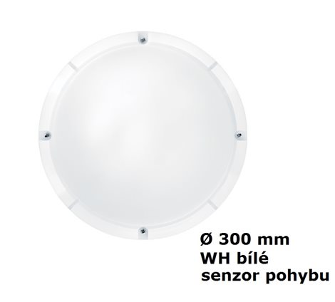 LARA LED 300 1200 840 MWS WH LED svítidlo kruhové přisazené s IP65 bílé 13W 4000K 1200lm 1