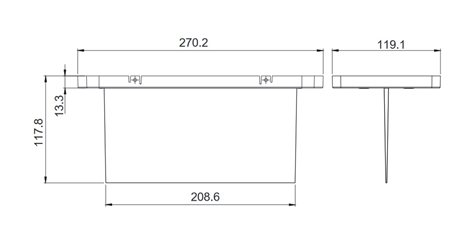 SL2PPLR Oboustranný panel s bezpečnostní tabulkou pro nouzové svítidlo SafeLite SL20 3
