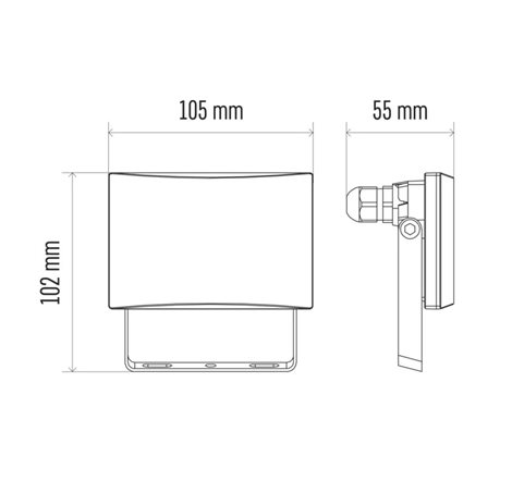 LED Reflektor TAMBO ZS2511 10,5x5,5x10,2cm 10W 800lm 4000K IP65 3