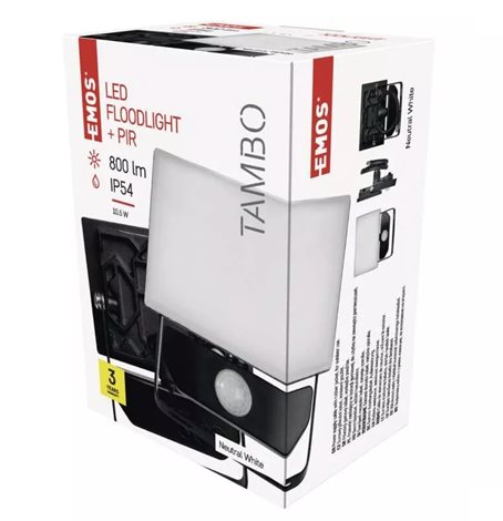 LED Reflektor TAMBO PIR ZS2911 10,5x6,4x14,3cm 10W 800lm 4000K IP54 2