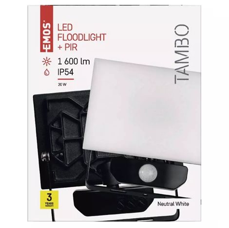 LED Reflektor TAMBO PIR ZS2921 13,5x6,4x16,5cm 20W 1600lm 4000K IP54 6