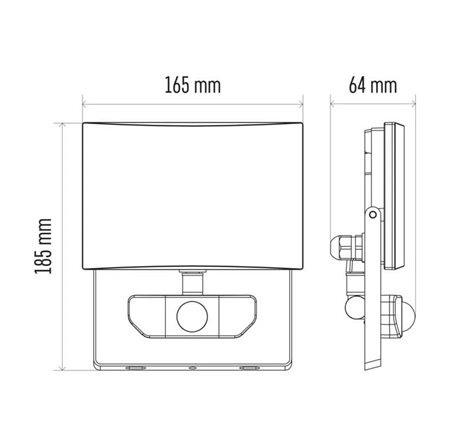 ZS2931 LED Reflektor TAMBO PIR ZS2931 16,5x6,4x18,5cm 30W 2400lm 4000K IP54 8
