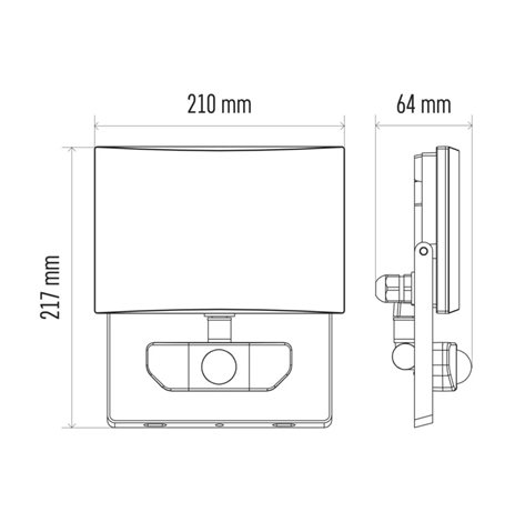 LED Reflektor TAMBO PIR ZS2941 21x6,4x21,7cm 50W 4000lm 4000K IP54 9