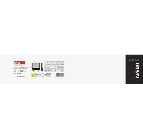 ZS2473 LED reflektor AVENO 300W, 48000LM IP66 černý, neutrální bílá 8