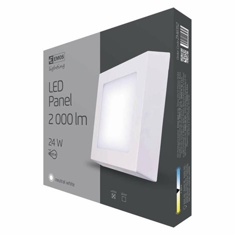 LED Panel přisazený ZM6152 čtverec 30x30cm 24W 2000lm 4000K IP20 4