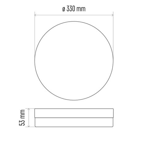 ZM4122 LED svítidlo přisazené TORI kruh 33cm 24W 2400lm 3000K IP54 10