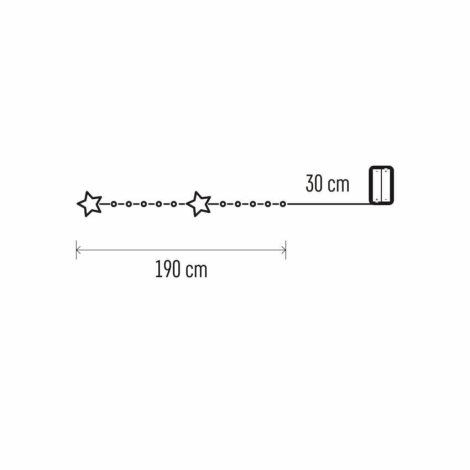 DCGW07 20LED GIRLAND SILVER 2AA WW 5