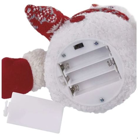 DCFW04 LED vánoční sněhulák svítící, 25 cm, 3x AAA, vnitřní, teplá bílá 8