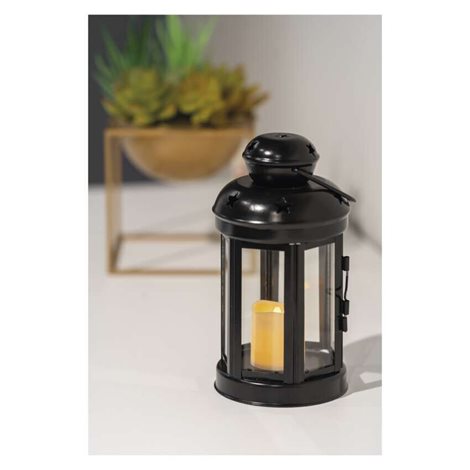 DCLV16 BLACK LANTER 1LED CANDLE 3AAA VNT 5