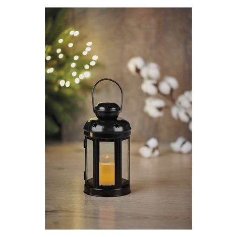 DCLV16 BLACK LANTER 1LED CANDLE 3AAA VNT 6