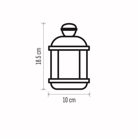 DCLV16 BLACK LANTER 1LED CANDLE 3AAA VNT 7