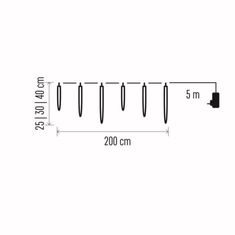 DCPC06 160LED ICICLE 6 TUBES CW FALL 8