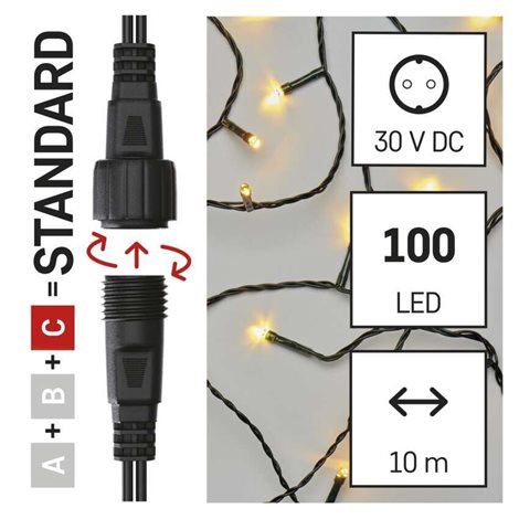 D1AW02 CONNECT CHAIN 50LED 5M IP44 WW 7