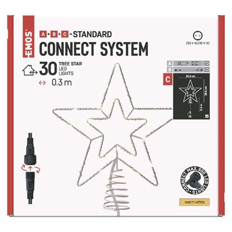 D1ZW01 CONNECT TOP TREE STAR 30LED WW 8