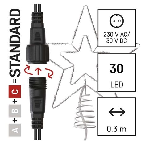 D1ZC01 CONNECT TOP TREE STAR 30LED CW 7
