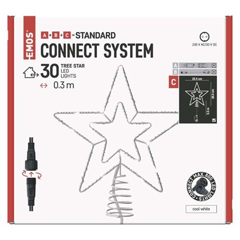 D1ZC01 CONNECT TOP TREE STAR 30LED CW 8