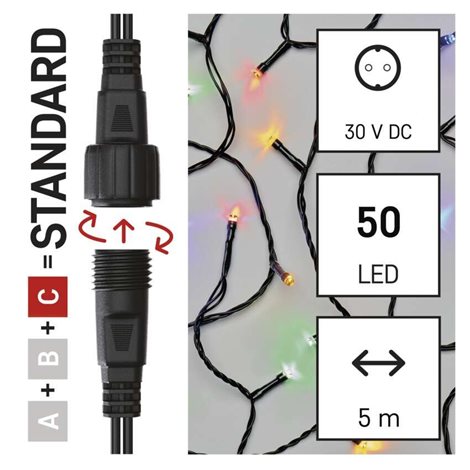 D1AM02 CONNECT CHAIN 50LED 5M IP44 MC 7