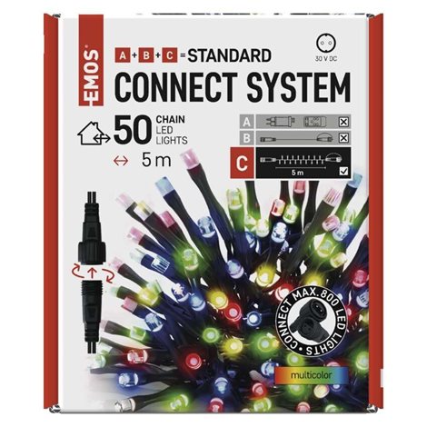 D1AM02 CONNECT CHAIN 50LED 5M IP44 MC 8