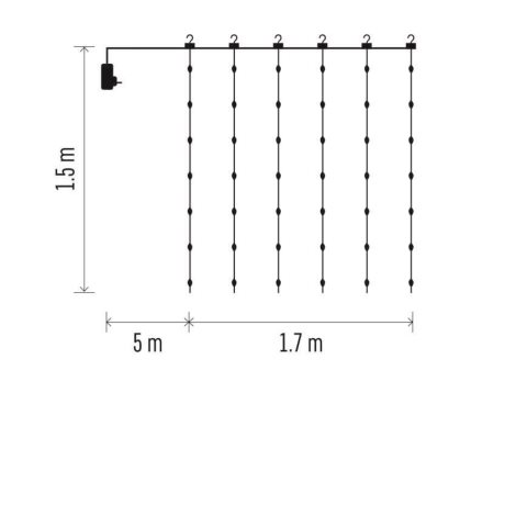 D3EW02 180LED NANO CURTAIN MF 1.7X1,5M WW 9