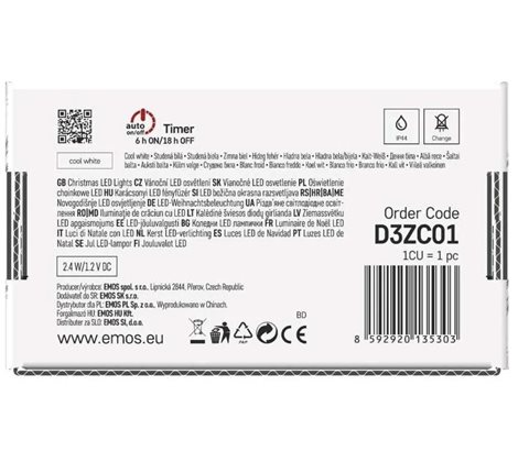 D3ZC01 LED nano řetěz se solárním panelem, 12 m, venkovní i vnitřní, studená bílá, časovač 8
