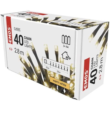 D4FW01 40LED XMAS 3AA IP44 2,8 M WW 2