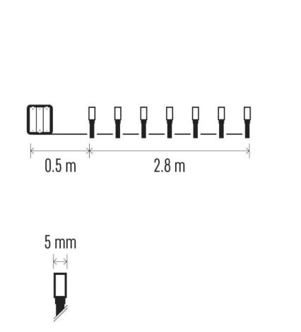 D4FW01 40LED XMAS 3AA IP44 2,8 M WW 4