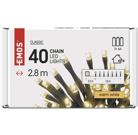 D4FW01 40LED XMAS 3AA IP44 2,8 M WW 8