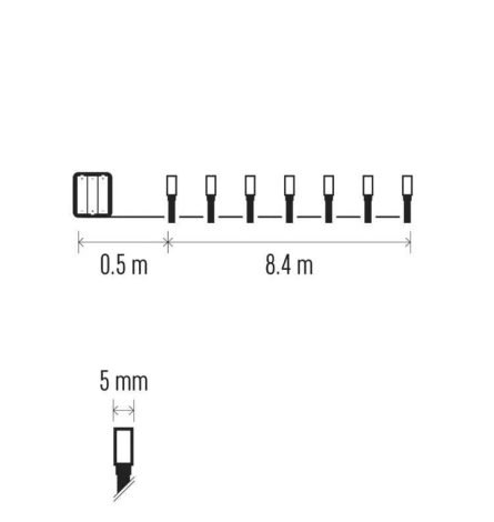 D4FW03 120LED XMAS 3AA IP44 8,4 M WW 4