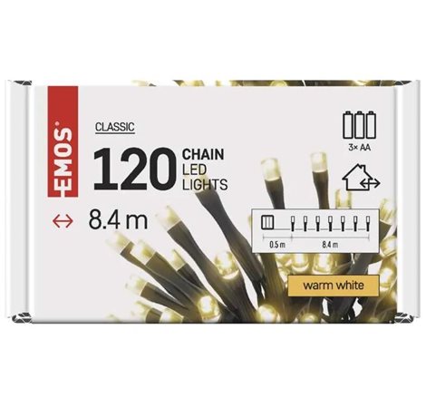 D4FW03 120LED XMAS 3AA IP44 8,4 M WW 8