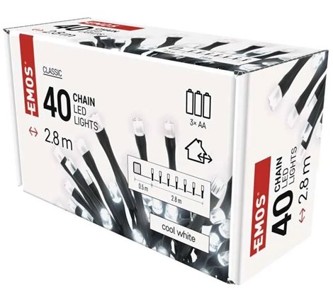 D4FC01 40LED XMAS 3AA IP44 2,8 M CW 2