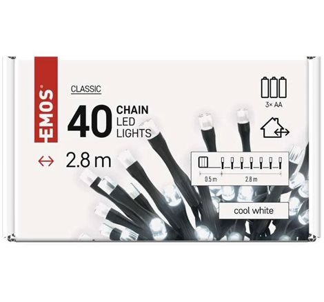 D4FC01 40LED XMAS 3AA IP44 2,8 M CW 8
