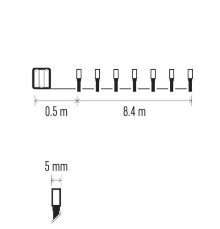 D4FC03 120LED XMAS 3AA IP44 8,4 M CW 4