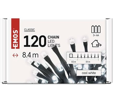 D4FC03 120LED XMAS 3AA IP44 8,4 M CW 8