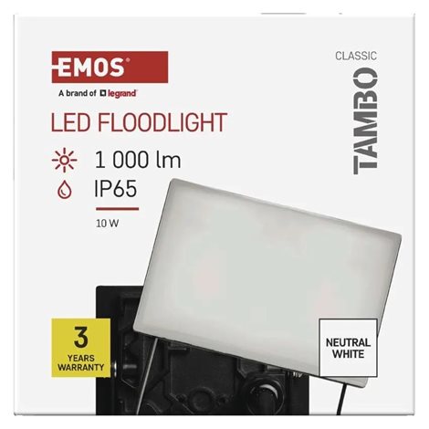 ZS2512 LED reflektor TAMBO, 10 W, 1000 lm, IP65, černý 14