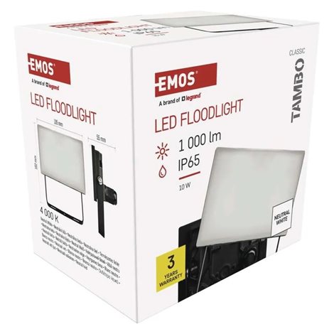 ZS2512 LED reflektor TAMBO, 10 W, 1000 lm, IP65, černý 16