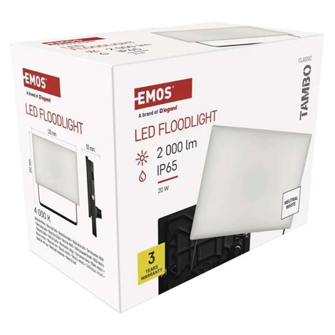 ZS2522 LED reflektor TAMBO, 20 W, 2000 lm, IP65, černý 17