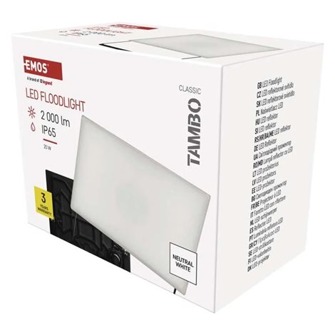 ZS2522 LED reflektor TAMBO, 20 W, 2000 lm, IP65, černý 18
