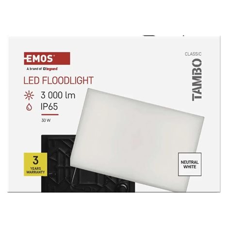 ZS2532 LED reflektor TAMBO, 30 W, 3000l m, IP65, černý 9